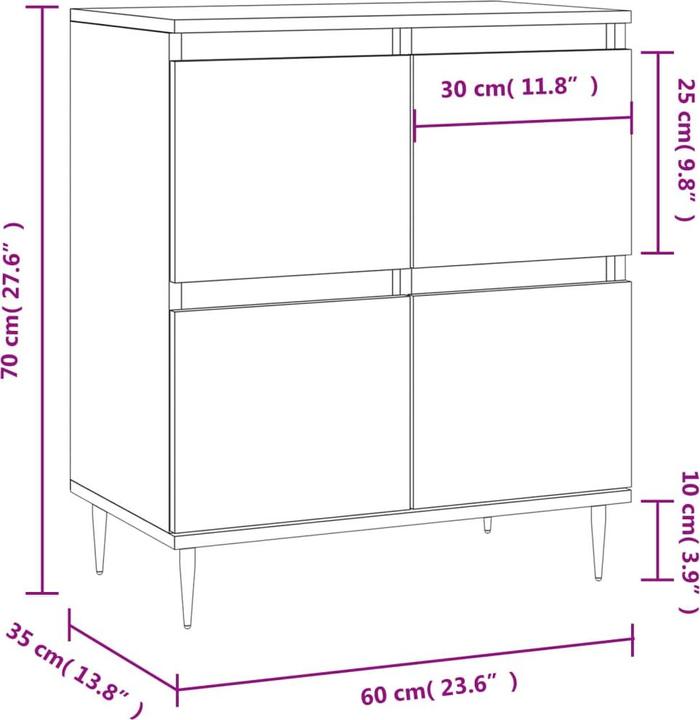 Image du produit vidaXL Sideboard (60 x 35 x 70 cm)