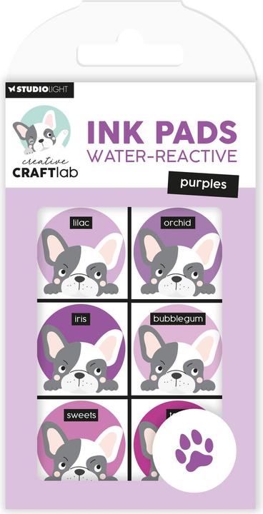 Produktbild art by marlene Ink Pads Water-Reactive Purples 6 Stück Essentials