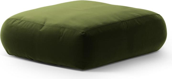 CXL by Christian Lacroix Velvet Pouf, "Maurie", 1 Seat, Army Green, 100x100x43 Made in Europe