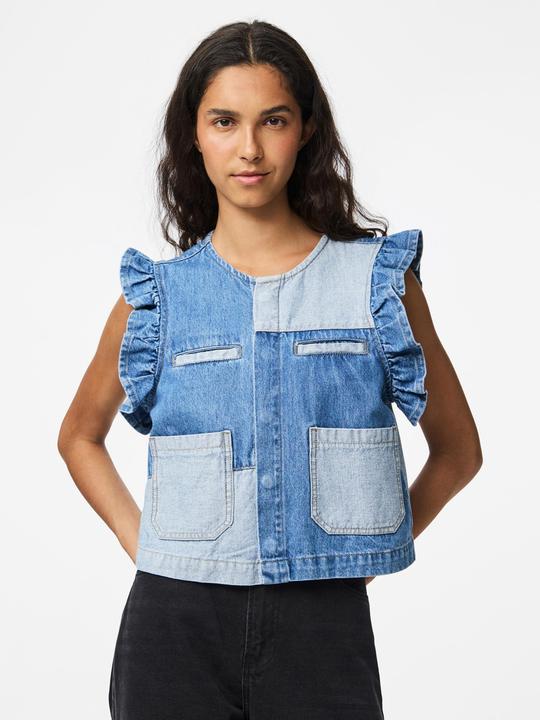 Actual product image Pieces PCFIE VOLANT PATCHWORK Jeansweste (L)