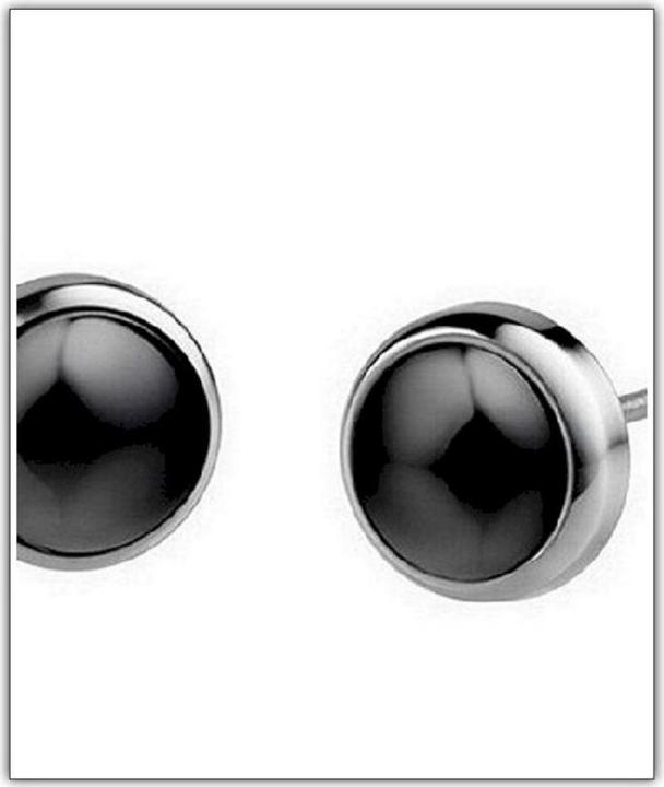 Actual product image Bering Earstuds Ceramic Link (Ceramic, Stainless steel)