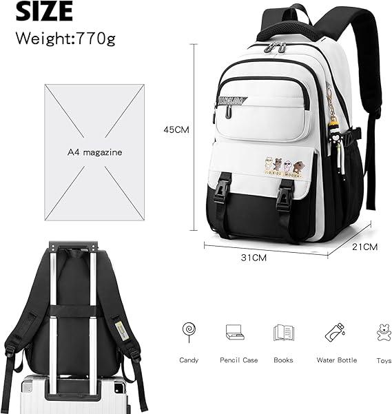 Produktbild Only-Bags.Store Schulrucksack Teenager Schultasche wasserdicht Rucksack Schule viele Fächer Laptopfach