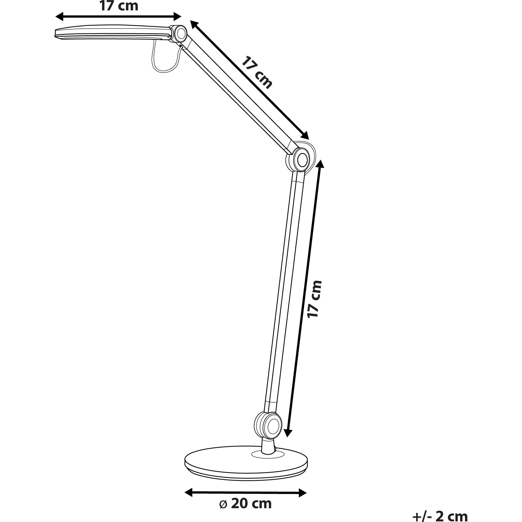 Thumbnail - Beliani, Tischlampe, Schreibtischlampe LED Metall schwarz 34 cm verstellbar ERIDANUS (570 lm)