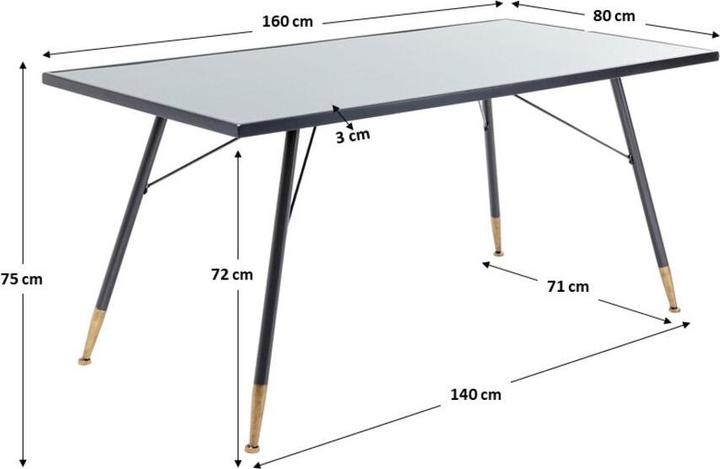 Immagine prodotto Kare Design Tavolo La Gomera 160x80cm (160 x 80 x 75 cm)