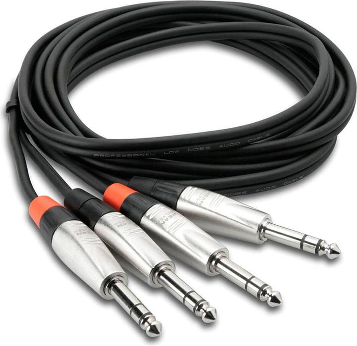 Image du produit Hosa - PRO Cable 2 x TRS 6.35mm - 2 x TRS 1.5m (1.50 m)