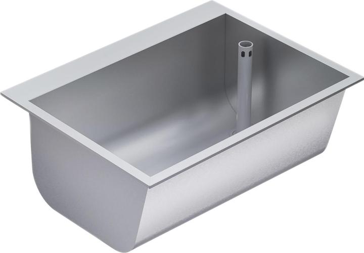 Franke KWC Ausgussbecken Einlegemontage BS324N Ablauf rechts, Edelstahl (520 mm, 670 mm)