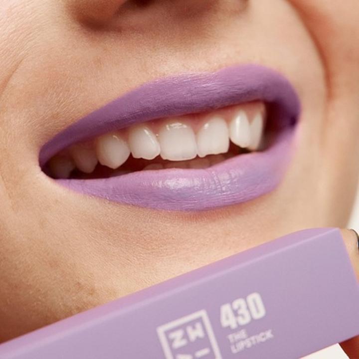 Actual product image 3INA MAKEUP The Lipstick 430 Cold Purple Lipstick with Vitamin E and Shea Butter to Nourish the Lips (430 - Strong lavender)