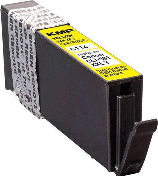 Actual product image KMP C114 Ink Cartridge yellow compatible with Canon CLI-581XXL (Y)