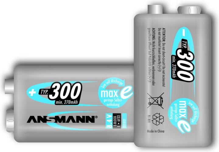 Image du produit Ansmann Bloc E (1 pcs, 9V Block, 270 mAh)