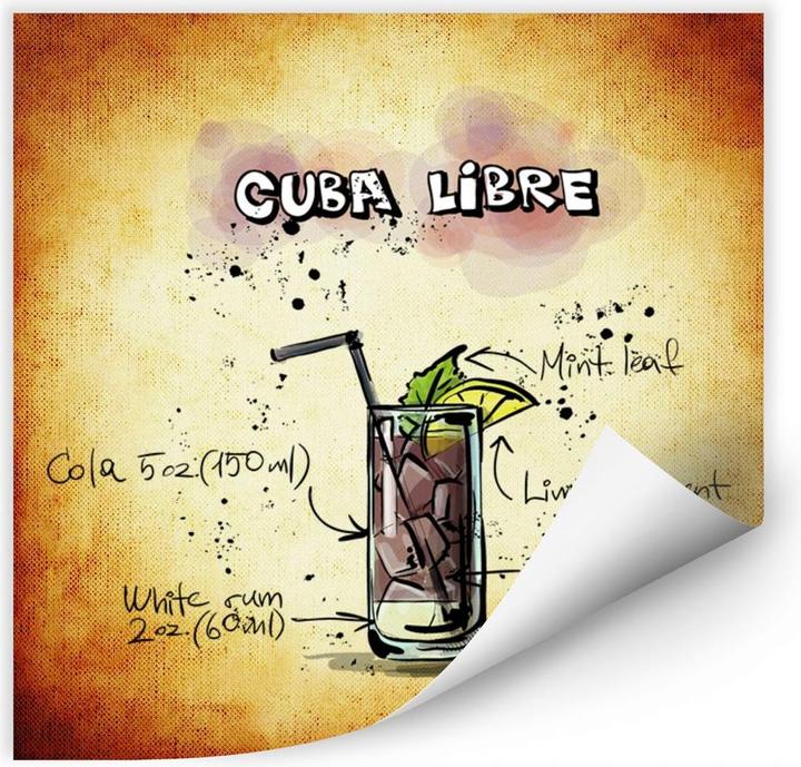 Produktbild Trenddeko Cuba Libre - Rezept (30 x 30 cm)