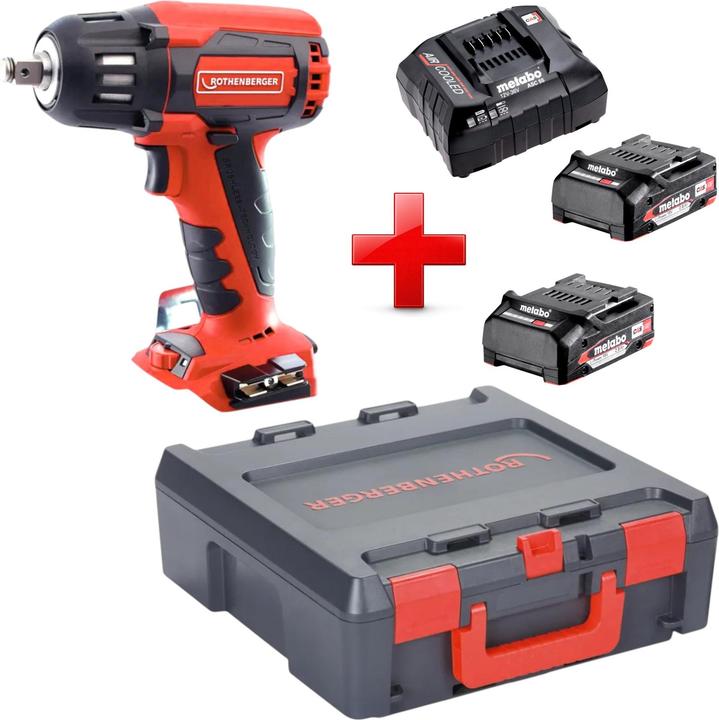 Produktbild Rothenberger RO ID400 Akku Schlagschrauber 18 V 400 Nm Brushless + 2x Akku 2,0 Ah + Ladegerät +