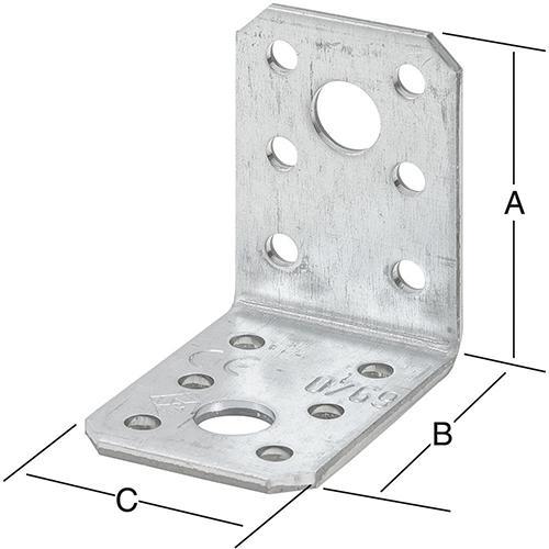 Vormann, Baubeschläge + Holzverbinder, Winkelverbinder verzinkt 90x90x40 mm (Winkelverbinder, 1 Stk.)