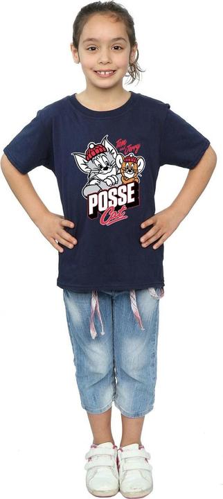 Actual product image Tom & Jerry Girls Posse Cat Cotton T-Shirt (140, 146)