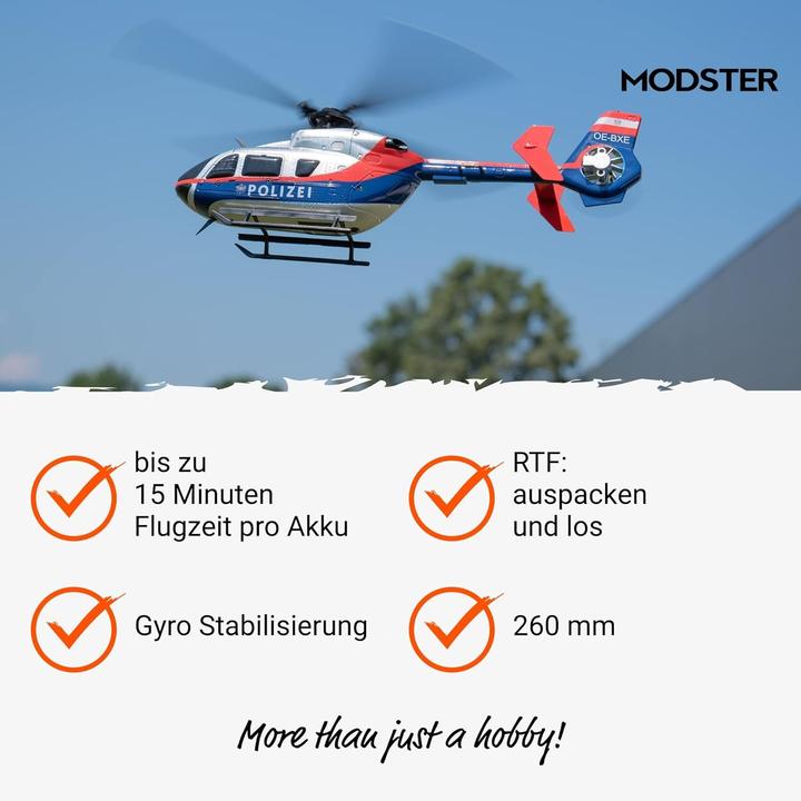 Produktbild Modster EC-135 Polizei Österreich Scale RC Hubschrauber Elektro RTF