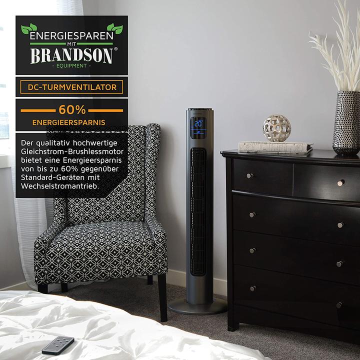 Actual product image Brandson Tower fan Silent with DC motor