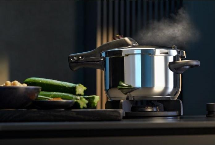 Produktbild WMF Schnellkochtopf Unterteil 4,5l ohne Deckel Perfect Induktion Edelstahl 18/10 (22 cm, Dampfkochtopf, Edelstahl)