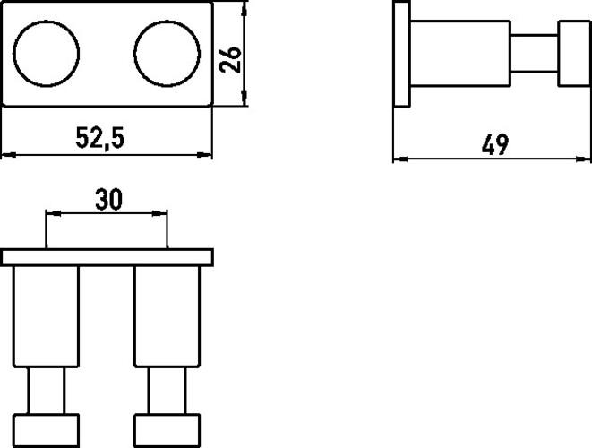 Produktbild Emco Hakenleiste SYSTEM 2 mit 2 Haken chrom