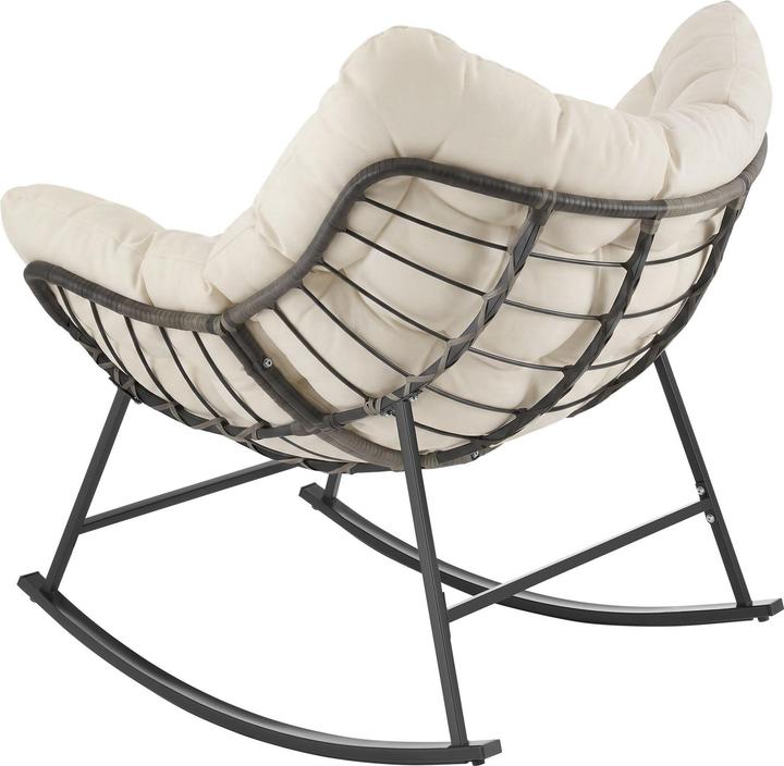 Actual product image tectake Tami Rocking Chair, Upholstered, with Quilted Pattern