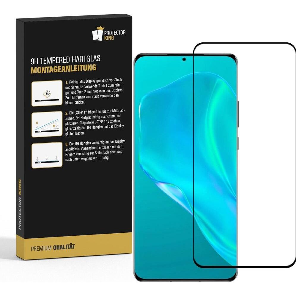 Thumbnail - Protectorking 2x echtes Tempered 9H Panzerhartglas 3D KLAR (2 Stück, Huawei P50 Pro), Smartphone Schutzfolie
