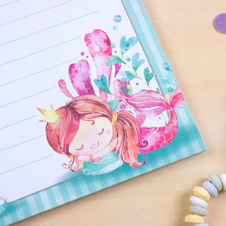 Produktbild Papierdrachen Briefblock Set - Meerjungfrau (A4)