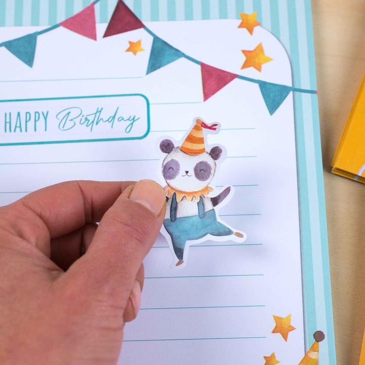 Produktbild Papierdrachen Briefblock Set - Zirkus - Set 3