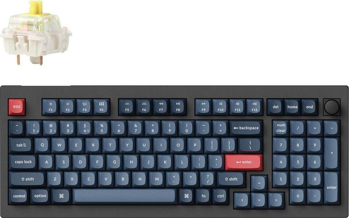 Image du produit Keychron V5 Max (noir/bleu-gris, DE-Layout, Gateron Jupiter Banana, Hot-Swap, RGB)