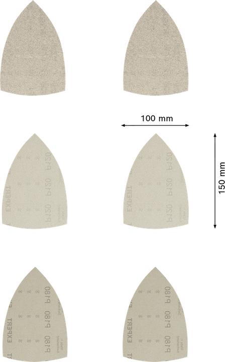 Image du produit Bosch Professional Zubehör EXPERT M480 Jeu de filets abrasifs, 100 x 150 mm, 10 pièces (80, 120, 180)