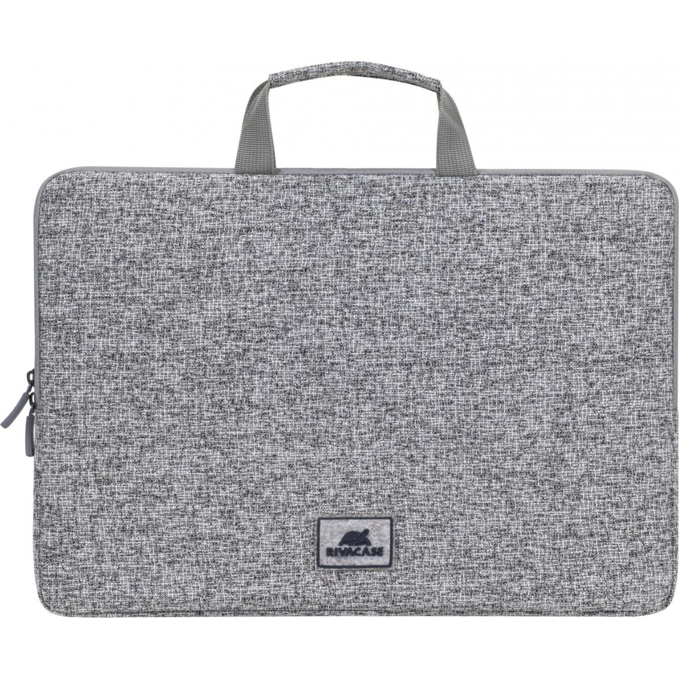 Thumbnail - Rivacase Laptop-Hülle mit Griffen, Hellgrau (15.60", Universal), Notebooktasche, Grau