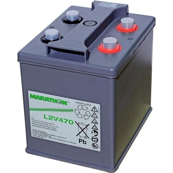 Exide, Versorgungsbatterie, Marathon L2V470 Blei Akku mit M8 Schraubanschluss 2V, 470000mAh (2 V, 470 Ah)