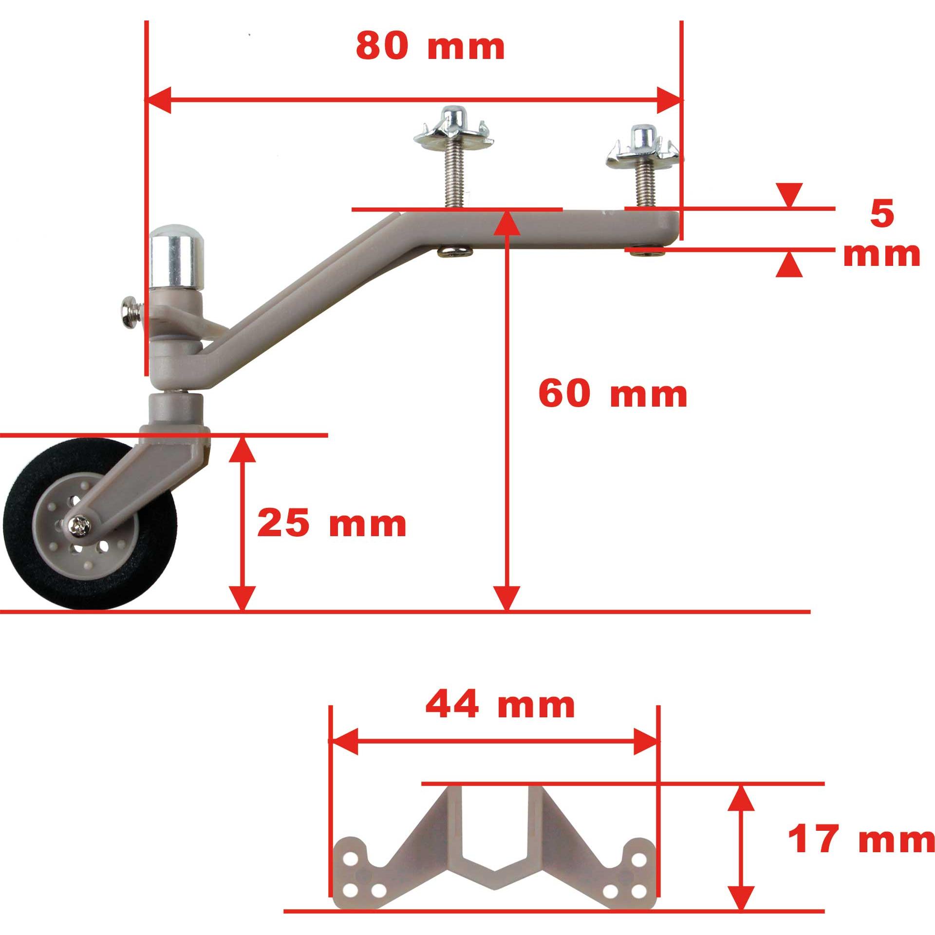 Thumbnail - Du-Bro Semi-Scale Spornrad System (20-60) 25mm Rad
