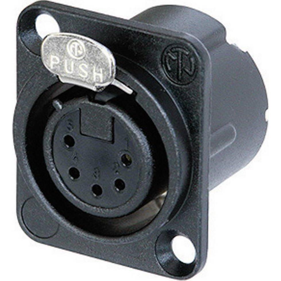Neutrik XLR-Flanschbuchse, Audio Stecker, Schwarz