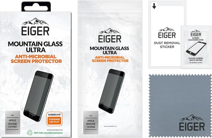 Actual product image Eiger Mountain Glass Ultra (1 Piece, Apple iPhone 13 mini)
