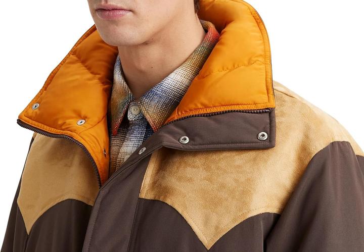 Actual product image Levis Webster Western Puffer Jacket with Zipper and Side Pockets (L)
