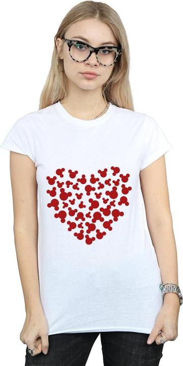 Actual product image Disney Womens/Ladies Mickey Mouse Heart Silhouette Cotton T-Shirt (L)