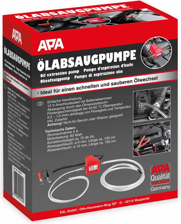 Image du produit Eufab Pompe d'aspiration d'huile