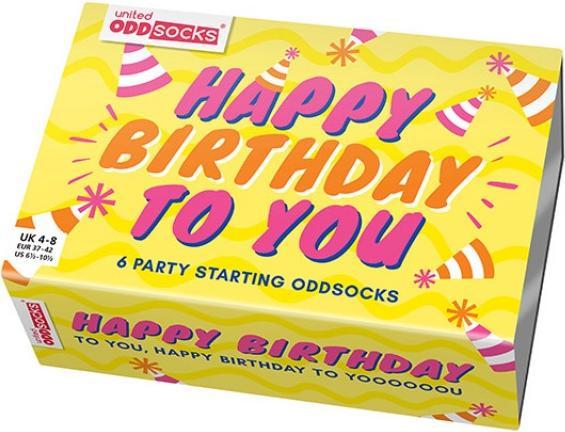 Actual product image United Oddsocks Happy Birthday to You (pack of 3, 37 - 42)