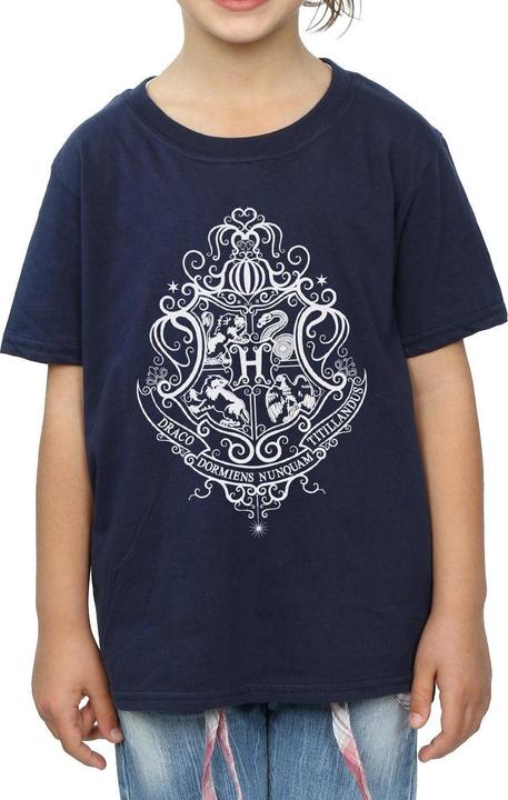 Produktbild Hogwarts Draco Dormiens Crest TShirt Mädchen (140, 146)