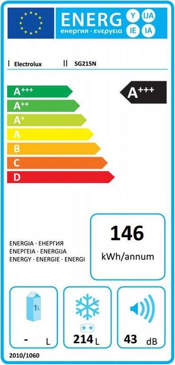 Energie-Label Electrolux Sg215n (Freistehend, 214 l)