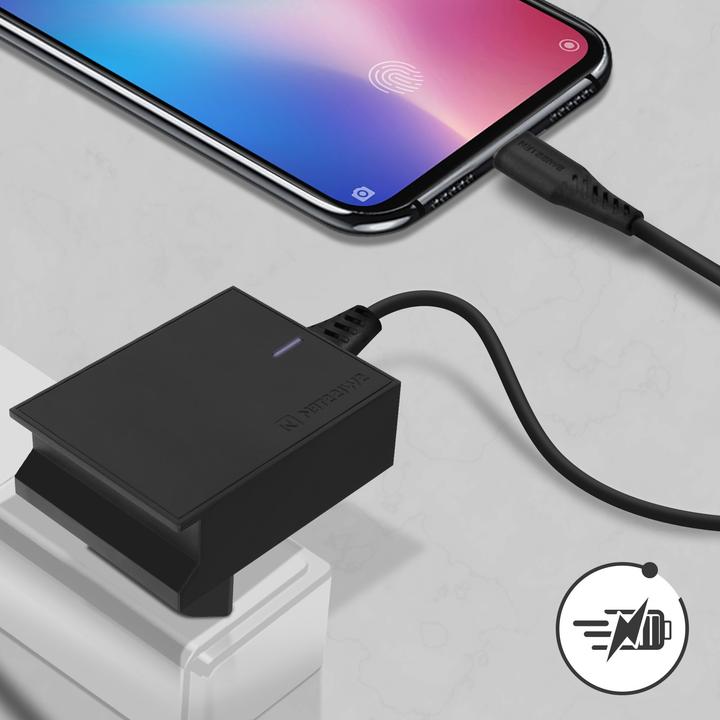 Produktbild Swissten Slim Series, Dual 3A USB-Netzladegerät mit Smart IC + USB-C Kabel (15 W)