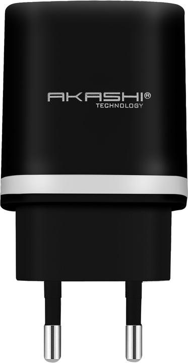 Actual product image Akashi 2x USB ports, with micro USB charging cable