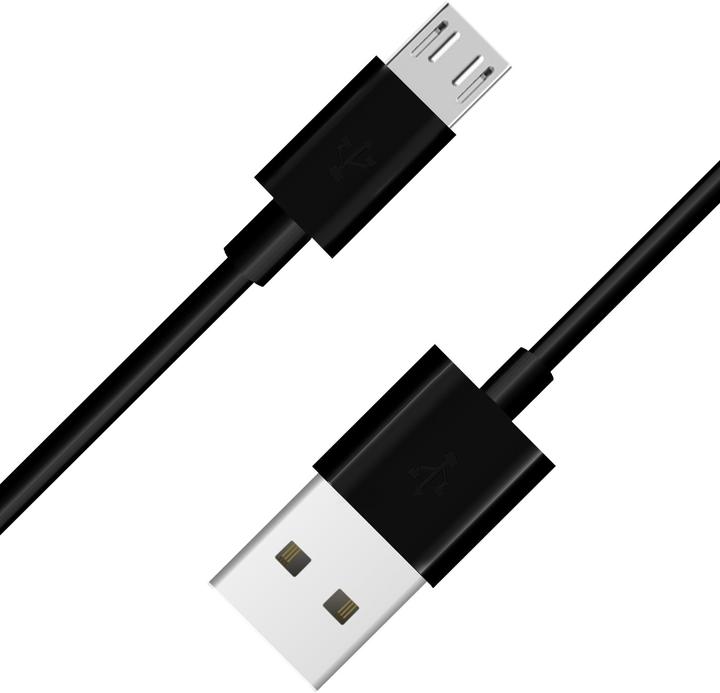 Actual product image Akashi 2x USB ports, with micro USB charging cable