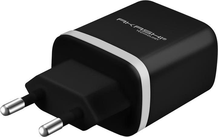 Actual product image Akashi 2x USB ports, with micro USB charging cable