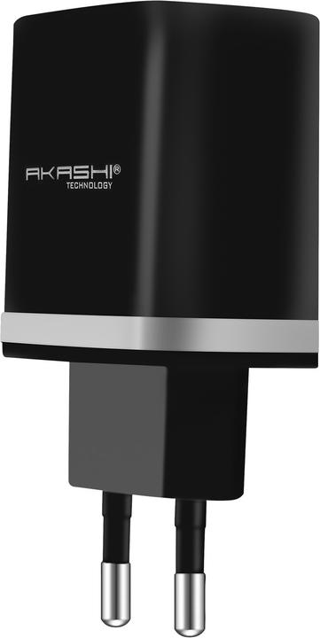 Actual product image Akashi 2x USB ports, with micro USB charging cable