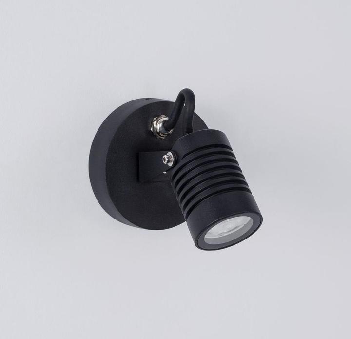 Actual product image Nova Luce FEND LED wall light black 5W IP65 warm white 5x7x12cm 9971451 (IP65)