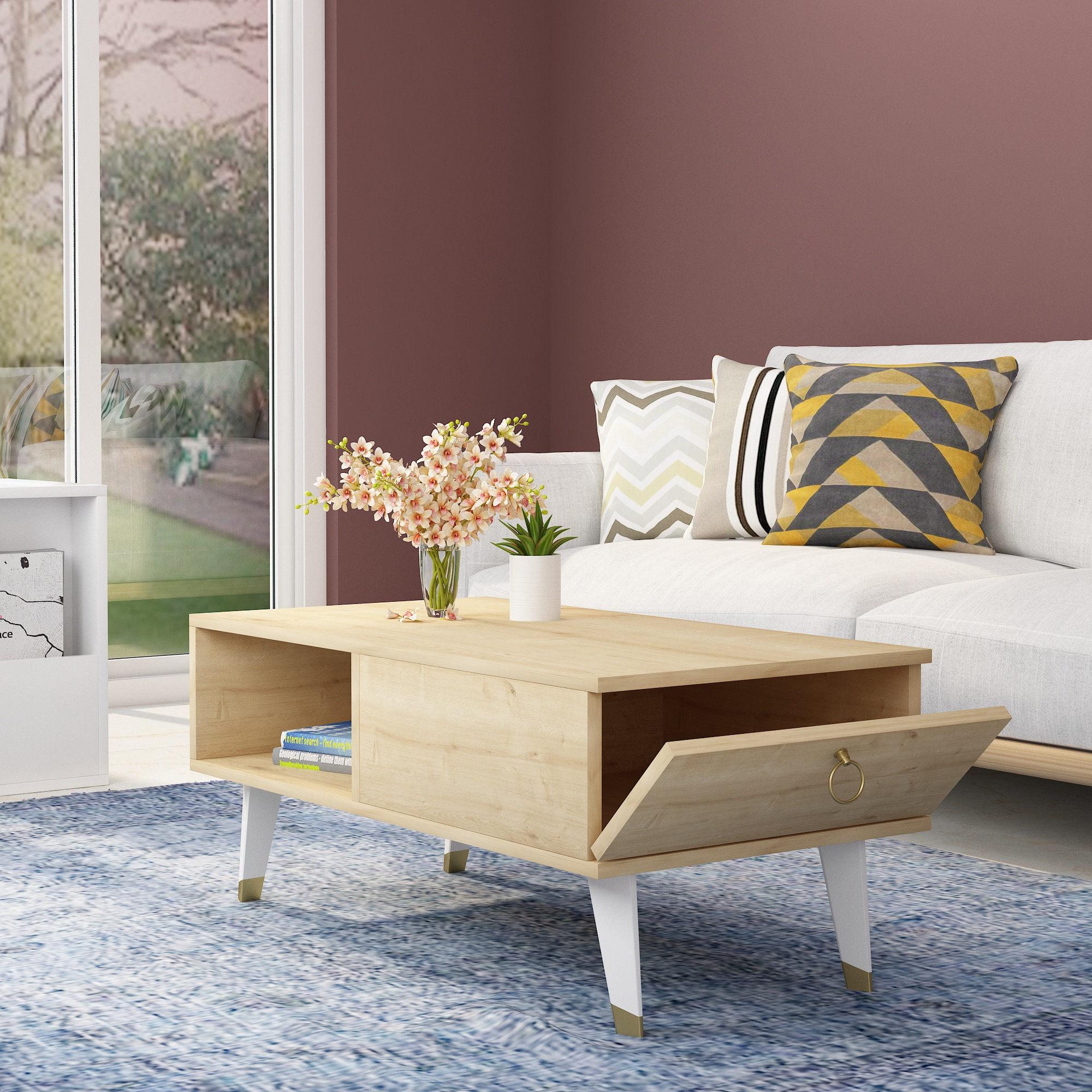 Thumbnail - Kalune Design, Couchtisch + Beistelltisch, Sean (90 x 45 x 42.4 cm)