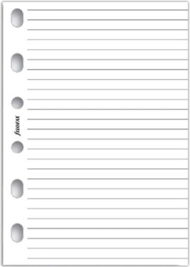 Filofax Einlage Pocket Notizpapier weiss liniert 100 Blatt
