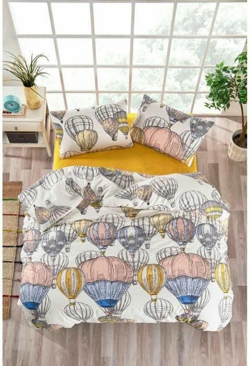 Produktbild BigBuy Bettbezug-Set Senf King size 3 Stücke (220 x 240 cm, 60 x 60 cm)