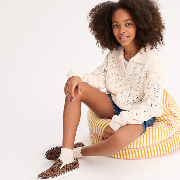 Produktbild La Redoute Collections Pullover mit Polokragen aus feinem Lochstrick (110)