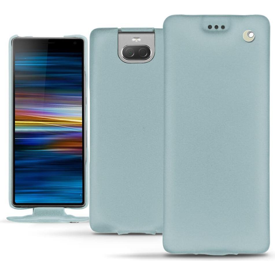 Noreve Lederschutzhülle vertikal (Sony Xperia 10), Smartphone Hülle, Blau