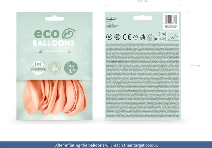 Image du produit Partydeco Eco Balloons 30cm métallique, pêche (1 pkt / 10 pc.) (10 x)